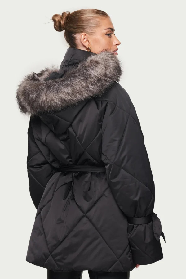 The Couture Club Oversize Fur Hooded Parka Jacket