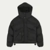 The Couture Club Oversized Tie Hem Puffer Jacket