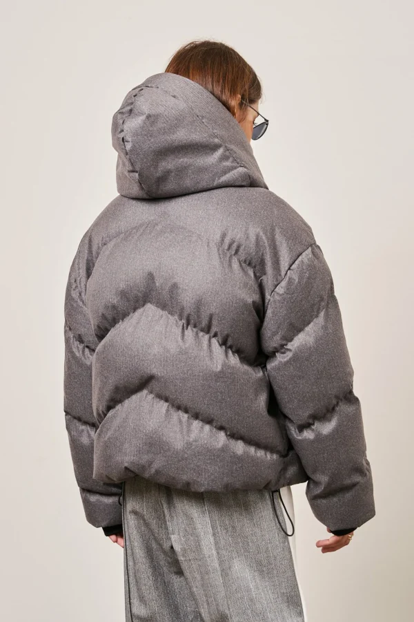 The Couture Club Oversized Tie Hem Puffer Jacket