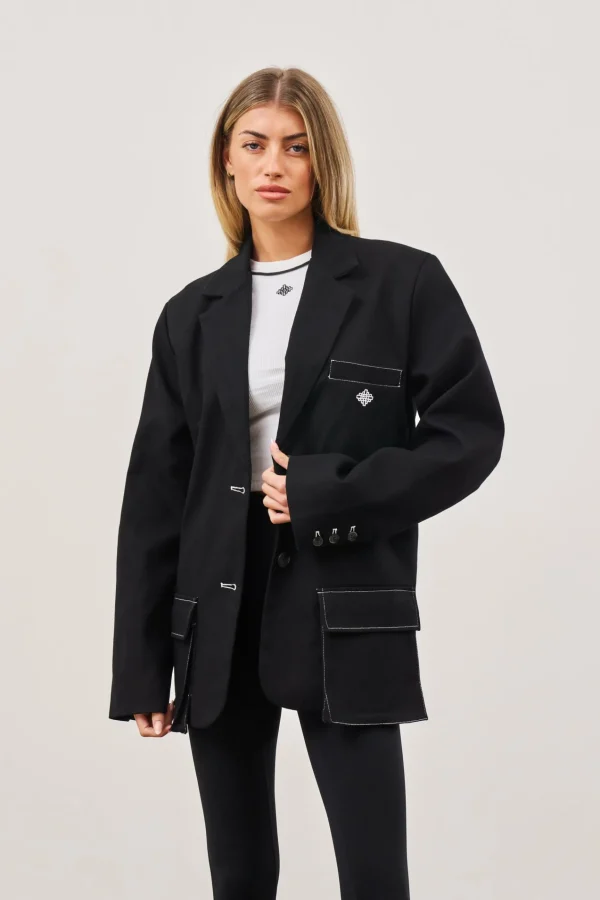 The Couture Club Oversized Twill Blazer
