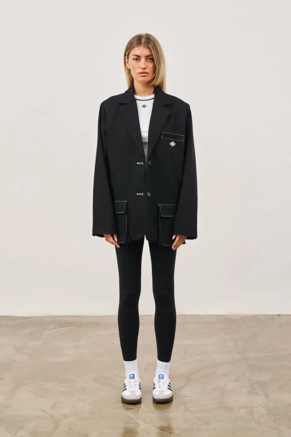 The Couture Club Oversized Twill Blazer