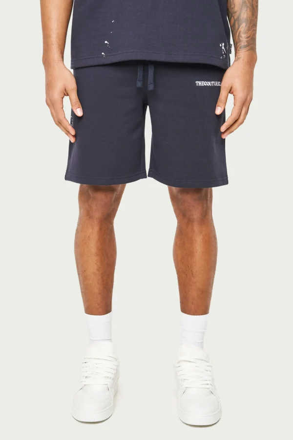 The Couture Club Paint Detail Heavyweight Shorts