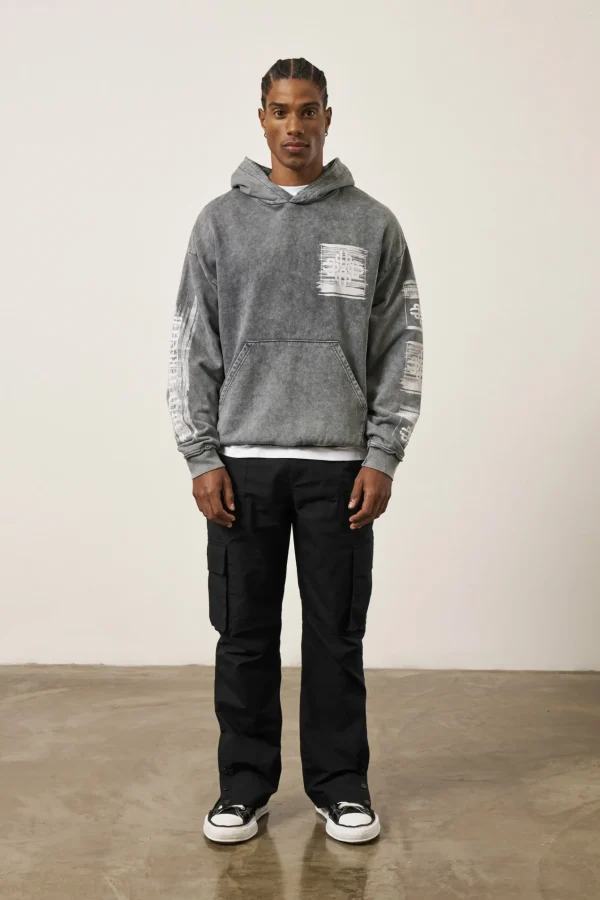 The Couture Club Paint Effect Emblem Hoodie