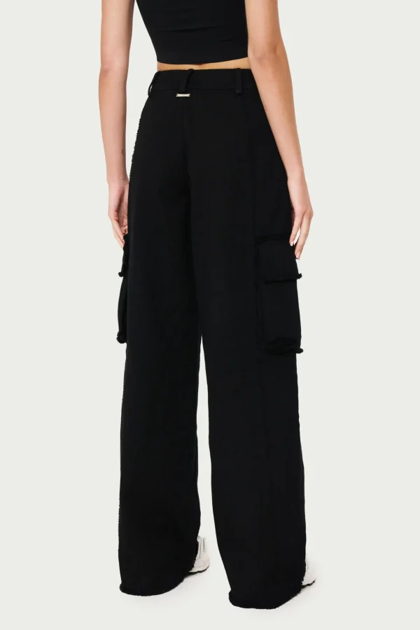 The Couture Club Raw Seam Detail Wide Leg Cargo