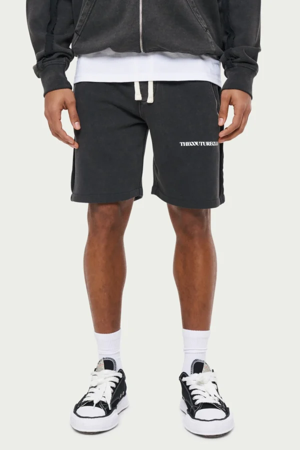 The Couture Club Raw Seam Distressed Shorts