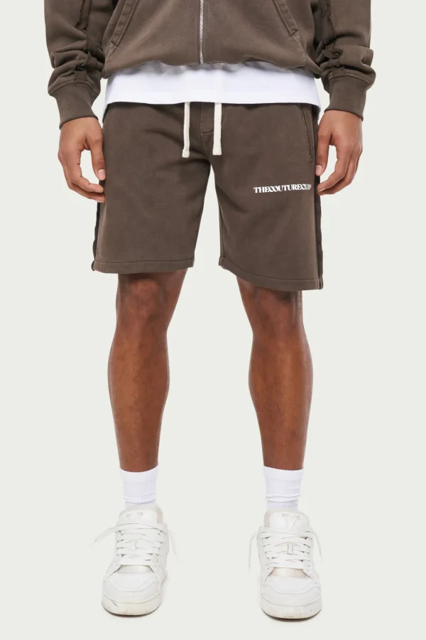 The Couture Club Raw Seam Distressed Shorts