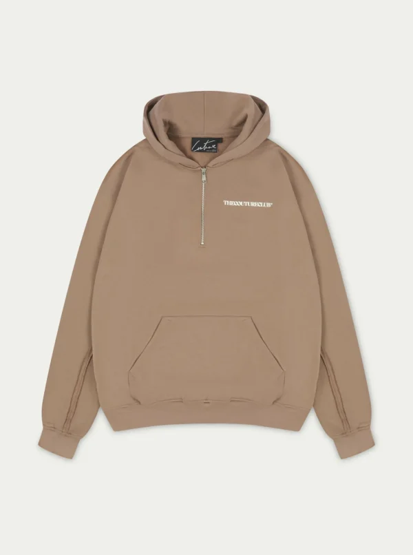 The Couture Club Raw Seam Quarter Zip Hoodie