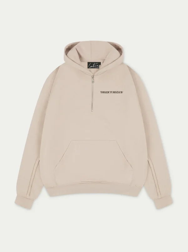 The Couture Club Raw Seam Quarter Zip Hoodie