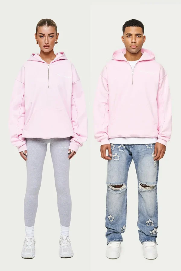 The Couture Club Raw Seam Quarter Zip Hoodie