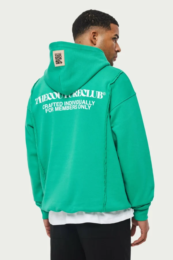 The Couture Club Raw Seam Quarter Zip Hoodie