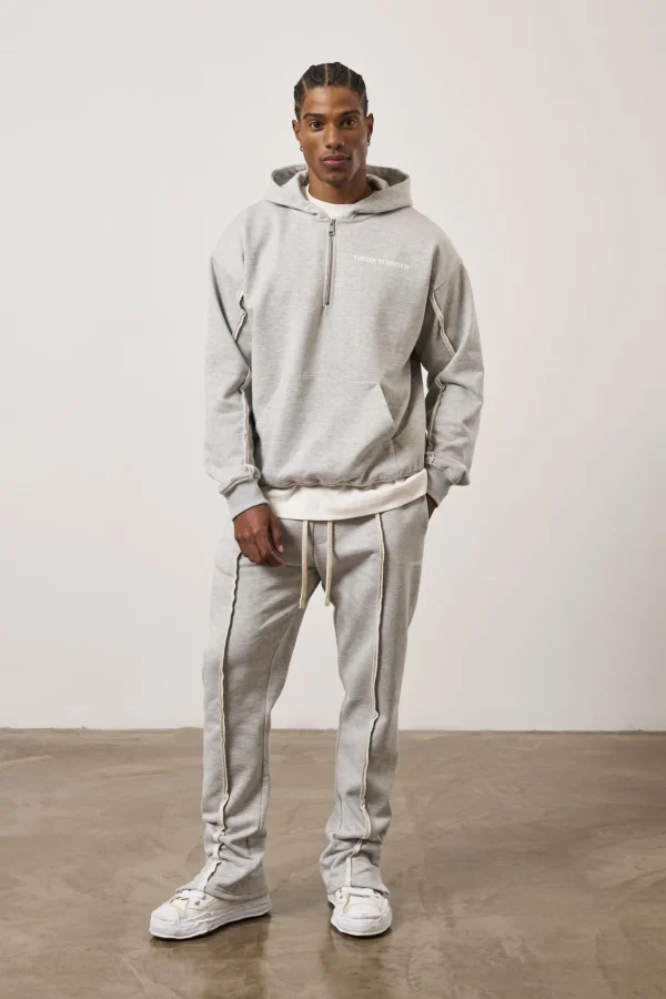 The Couture Club Raw Seam Quarter Zip Hoodie