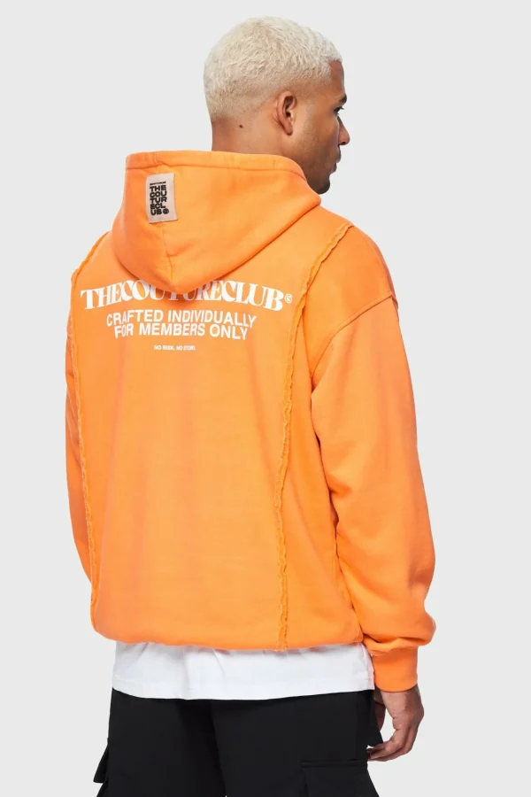 The Couture Club Raw Seam Quarter Zip Hoodie