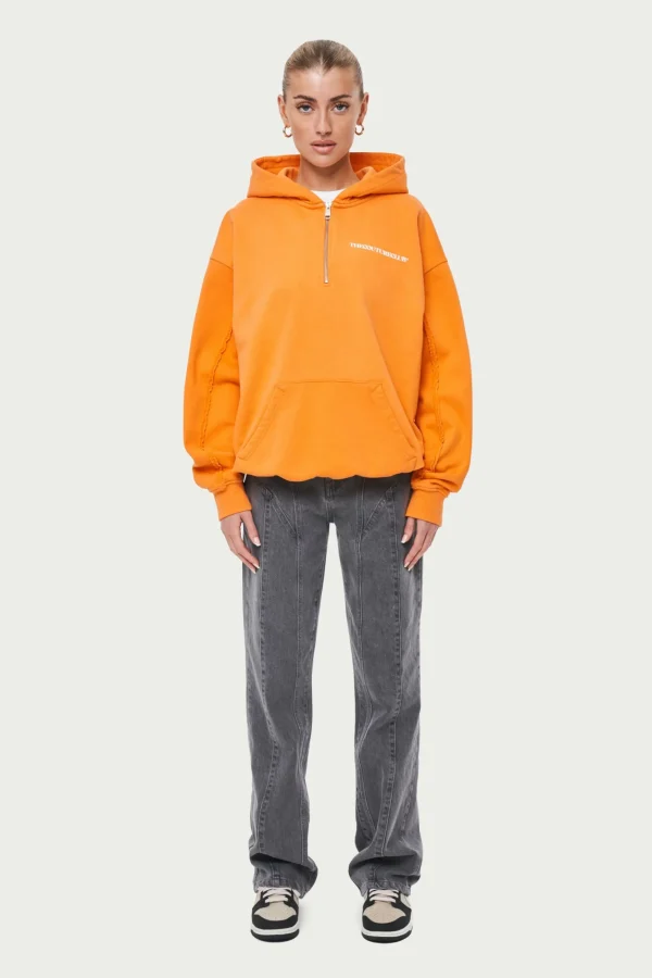 The Couture Club Raw Seam Quarter Zip Hoodie