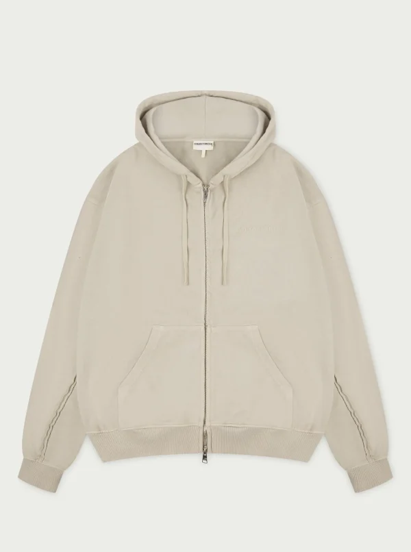 The Couture Club Raw Seam Zip Through Hoodie