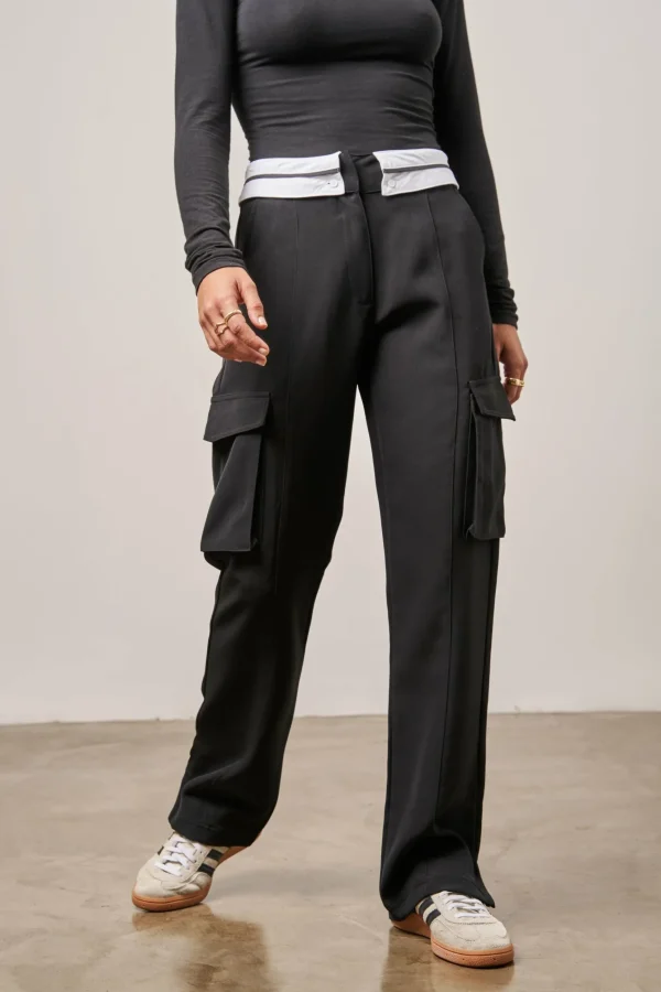 The Couture Club Reverse Waistband Smart Cargo Trouser