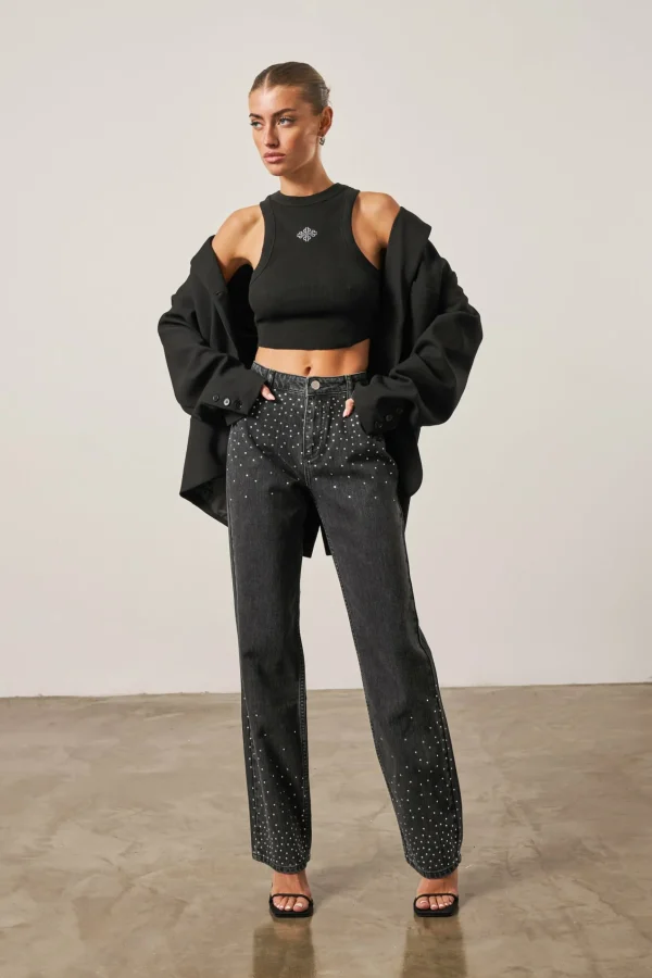 The Couture Club Rhinestone Emblem Sculpting Vest