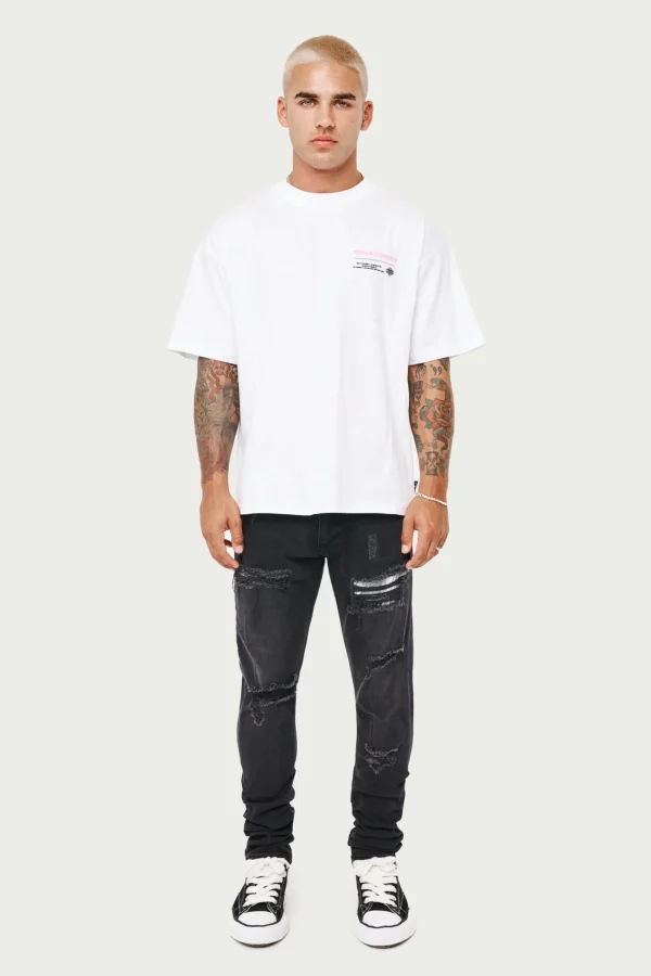 The Couture Club Rip And Repair Stacked Jeans