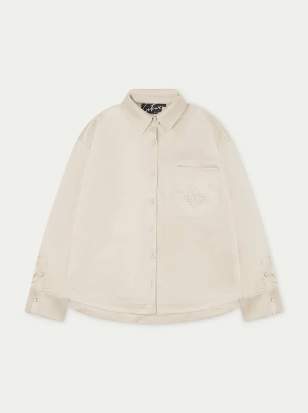 The Couture Club Satin Emblem Shirt