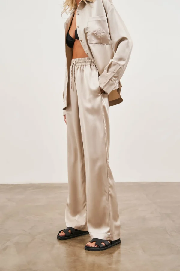 The Couture Club Satin Emblem Trousers