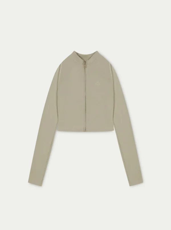 The Couture Club Sculpting Emblem Zip Through Top