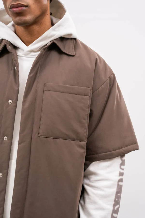 The Couture Club Short Sleeve Padded Shirt