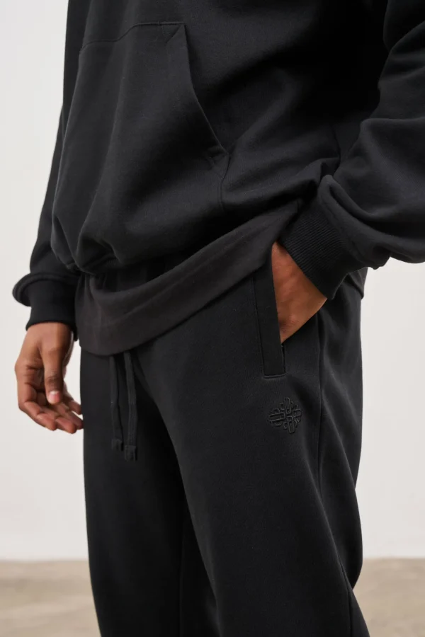 The Couture Club Straight Leg Embroidered Emblem Joggers