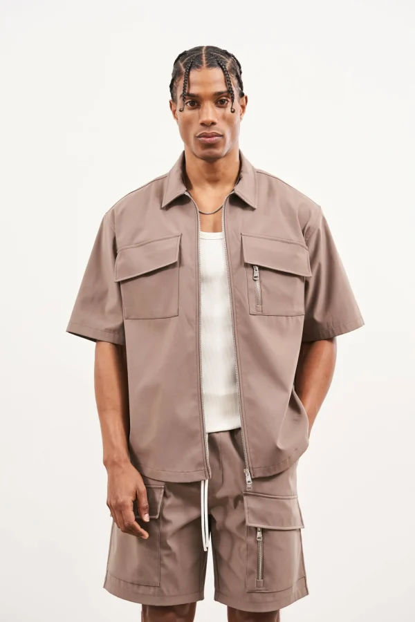 The Couture Club Technical Heavyweight Zip Overshirt
