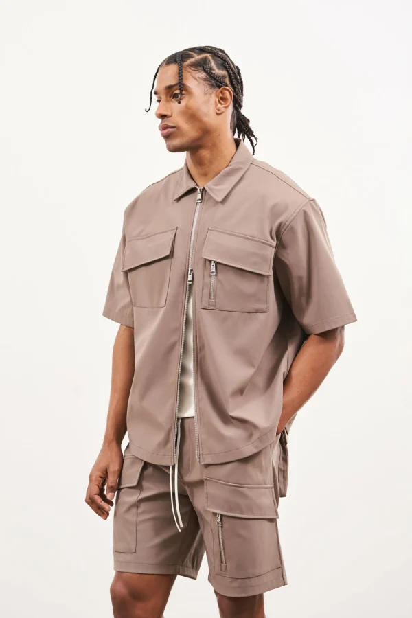The Couture Club Technical Heavyweight Zip Overshirt