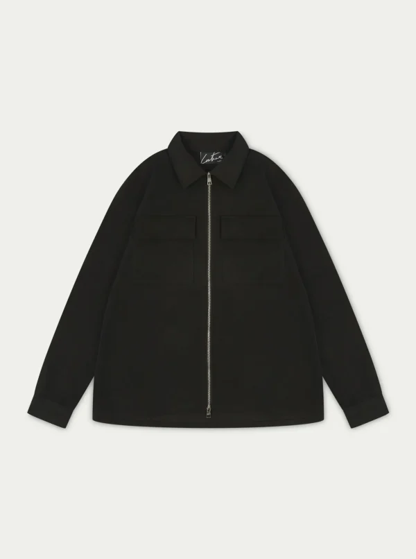 The Couture Club Technical Rib Zip Through Shacket