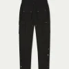 The Couture Club Technical Stretch Popper Detail Cargo Pants