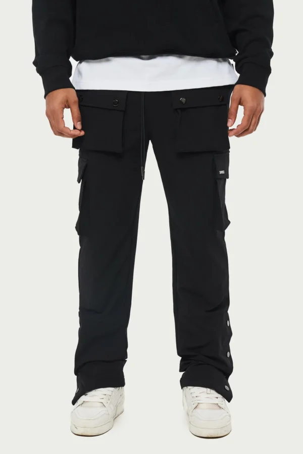 The Couture Club Technical Stretch Popper Detail Cargo Pants