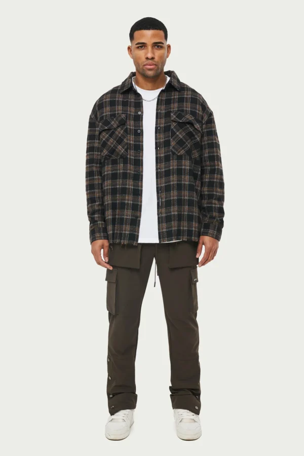 The Couture Club Technical Stretch Popper Detail Cargo Pants