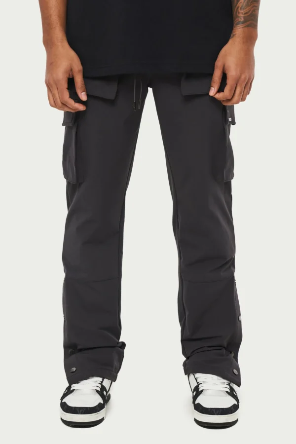 The Couture Club Technical Stretch Popper Detail Cargo Pants