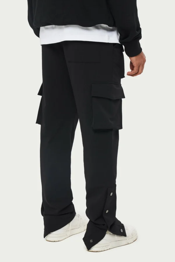 The Couture Club Technical Stretch Popper Detail Cargo Pants