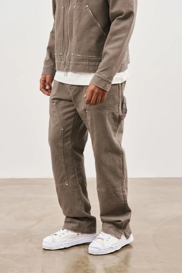 The Couture Club Twill Rivet Detail Carpenter Pant