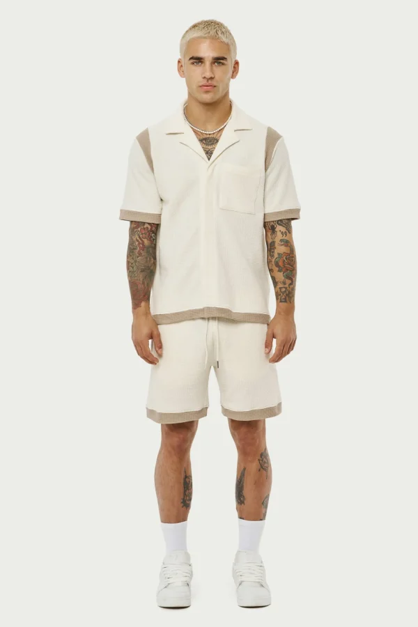 The Couture Club Waffle Tonal Textured Shirt