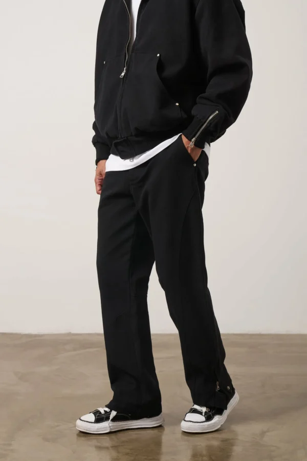 The Couture Club Woven Canvas Distressed Trouser