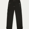 The Couture Club Zip Detail Wide Leg Jersey Cargo Joggers