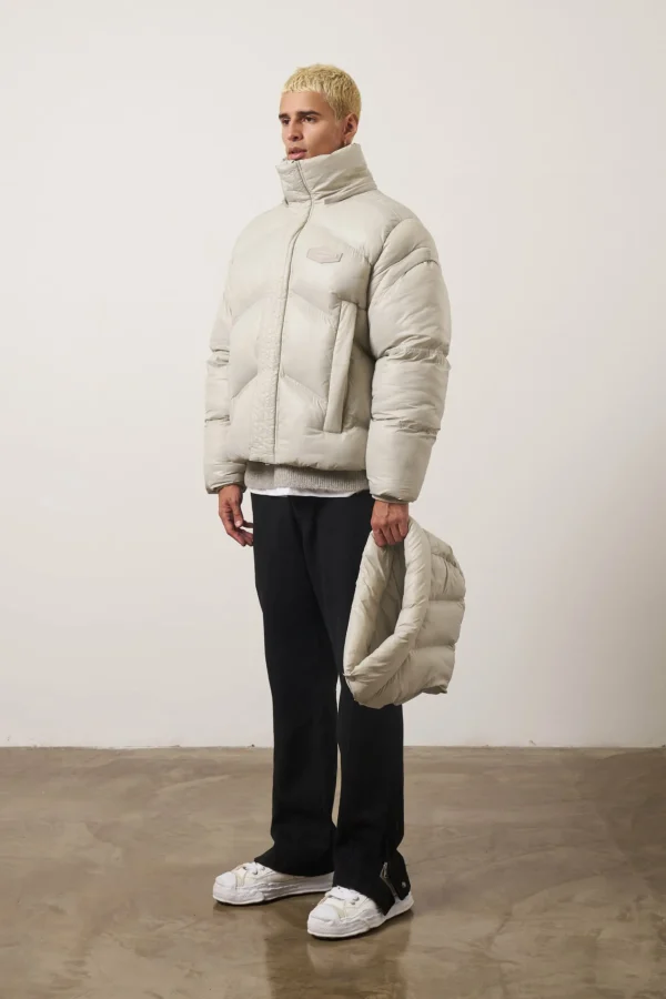 The Couture Club Zipper Sleeve Detail Puffer